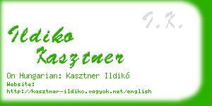 ildiko kasztner business card
